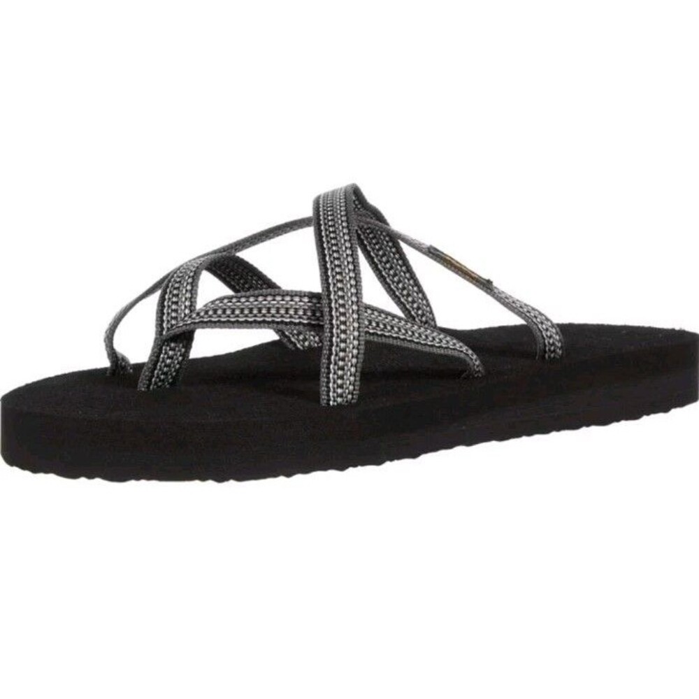 Teva Women's Sandals Sz6 Black Striped Flip-Flop